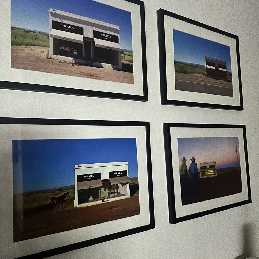 Gray Malin - 3 Prada Art Prints - Marfa - Set with Black Frames